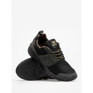 Supra Scissor Black Leopard Print Lined Athletic Sneakers Shoes US 5.5 Designer